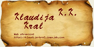 Klaudija Kral vizit kartica